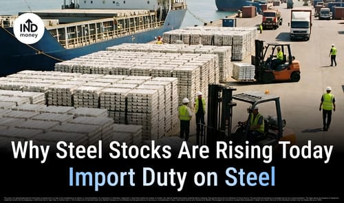 image with title "Why Steel Stocks Are Rising Today: Import Duty on Steel"