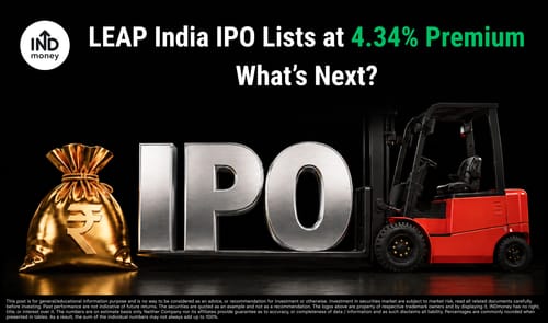 LEAP India IPO Lists at 4.34% Premium LEAP India IPO Lists at 4.34% Premium