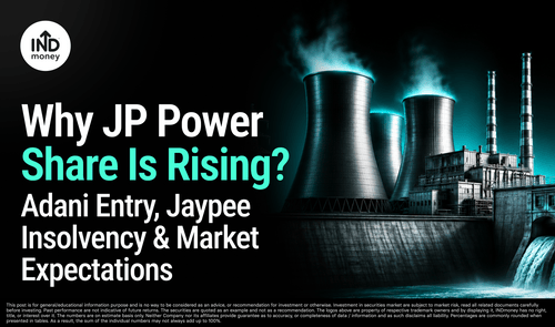 Image with title "Why JP Power Share Is Rising Adani Entry, Jaypee Insolvency & Market Expectations"