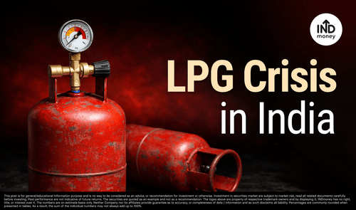 image with title "LPG Crisis in India"