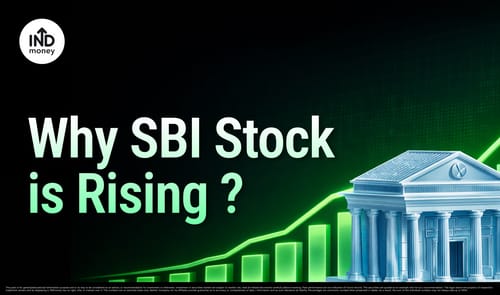 image with title "Why SBI Stock is Rising ?"