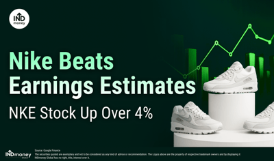 Nike Beats Earnings Estimates; NKE Stock Up Over 4% image