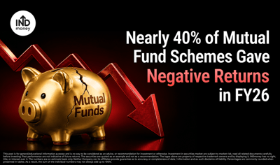 Nearly 40% of Mutual Fund Schemes Gave Negative Returns in FY26. Should Investors Worry? image
