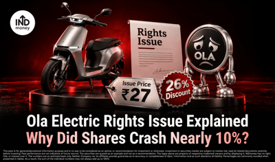 Ola Electric Rights Issue Explained: Why Did Shares Crash Nearly 10%?  image