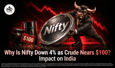Nifty Down 4% in One Month as Crude Nears $100: Impact on Indian Stock Market and Economy image