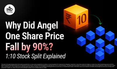 Why Did Angel One Share Price Fall by 90%? Stock Split Explained image