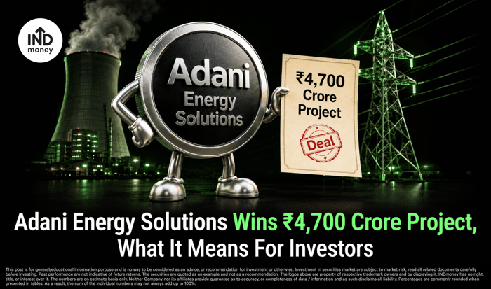 Image with title "Adani Energy Solutions Wins ₹4,700 Crore Project, What It Means For Investors" Image with title "Adani Energy Solutions Wins ₹4,700 Crore Project, What It Means For Investors"