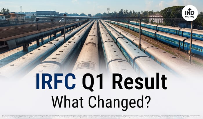 Image with text " IRFC Q1 Results, What Changed" Image with text " IRFC Q1 Results, What Changed"