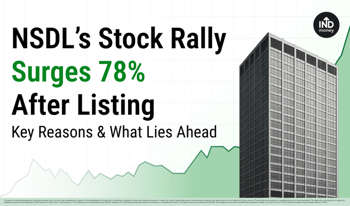 Image with Title: NSDL’s Stock Rally Surges 78% After Listing: Key Reasons and What Lies Ahead Image with Title: NSDL’s Stock Rally Surges 78% After Listing: Key Reasons and What Lies Ahead