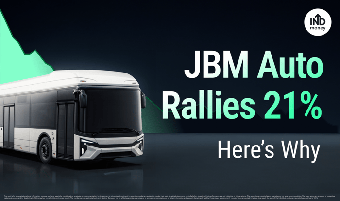 Image with Title: JBM Auto Rallies 21%: IFC’s $100 Million Bet Powers Momentum