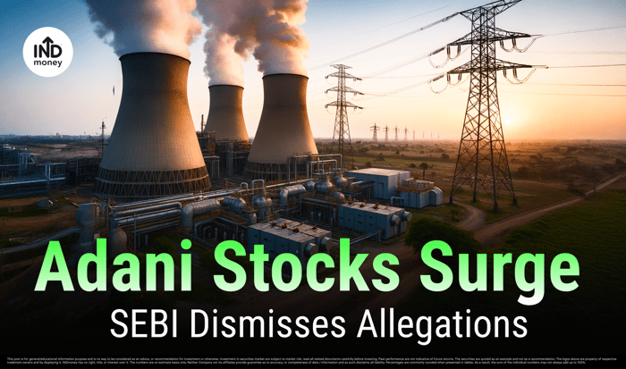 Image with Title: Adani Stocks Surge As SEBI Dismisses Allegations Image with Title: Adani Stocks Surge As SEBI Dismisses Allegations