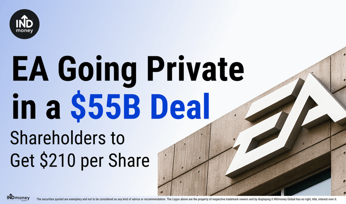 EA Going Private in a $55B Deal; Shareholders to Get $210 per Share