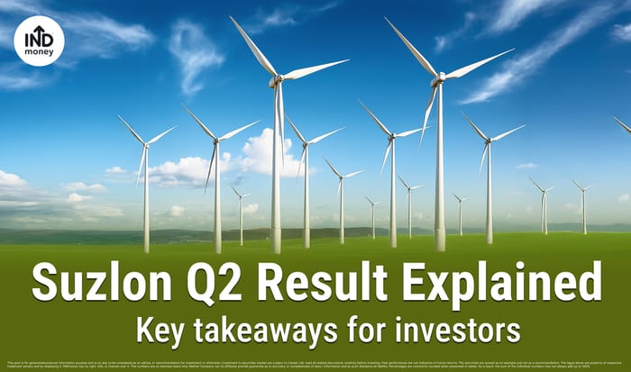 Image with title "Suzlon Q2 Result Explained, Key takeaways for investors" Image with title "Suzlon Q2 Result Explained, Key takeaways for investors"