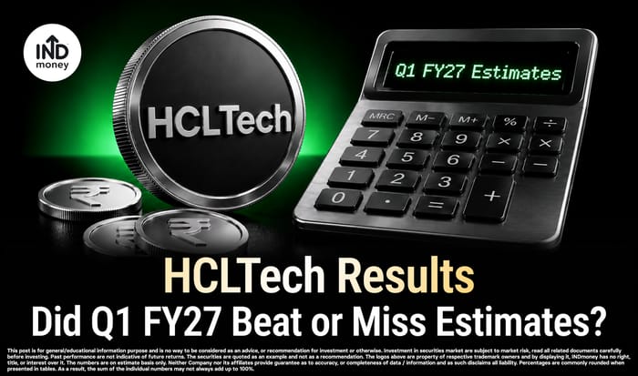 image with title "HCLTech Results Did Q1 FY27 Beat or Miss Estimates?" image with title "HCLTech Results Did Q1 FY27 Beat or Miss Estimates?"