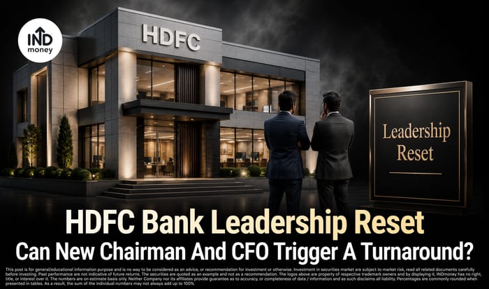 image with title "HDFC Bank Leadership Reset Can New Chairman And CFO Trigger A Turnaround?"