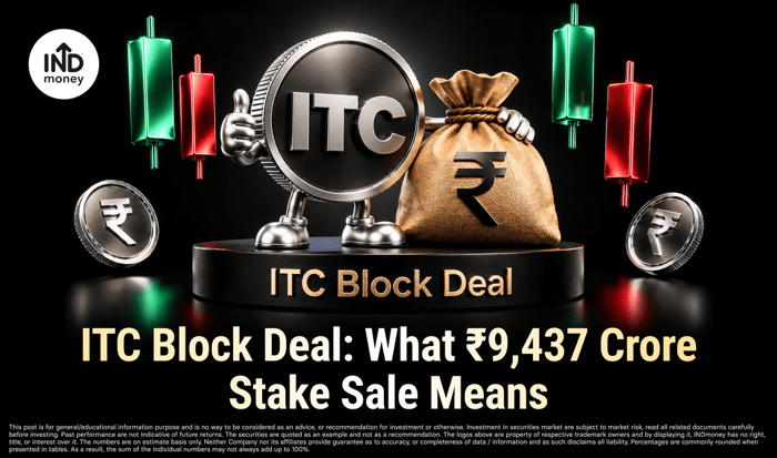 image with "ITC Block Deal: Should Investors Worry About ₹9,437 Crore Sale?"