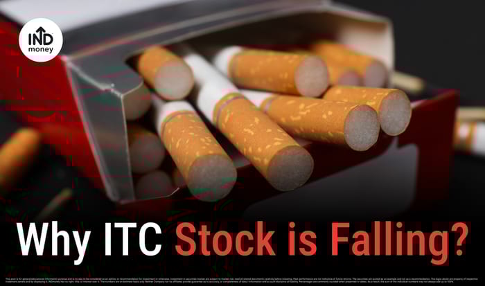 image with text "Why ITC Stock is Falling ?"