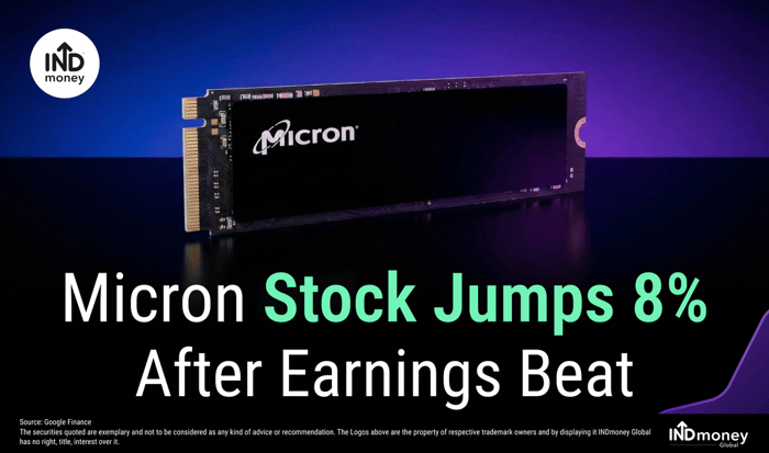 Micron Stock Jumps 8% After Earnings Beat Micron Stock Jumps 8% After Earnings Beat