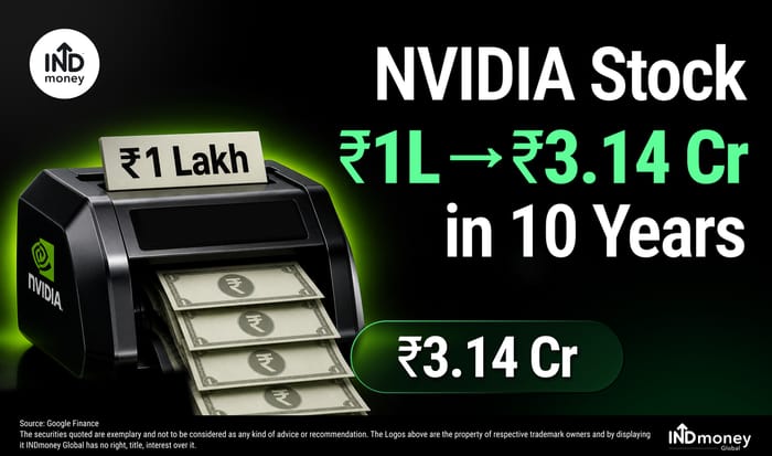 Nvidia Stock |  ₹1L → ₹3.14 Cr in 10 Years