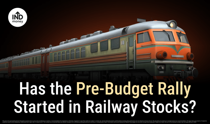 image with title "Has the pre-Budget rally started in railway stocks?"
