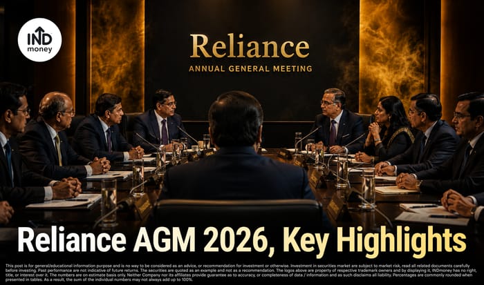 image with title "Reliance AGM 2026 Key Highlights"