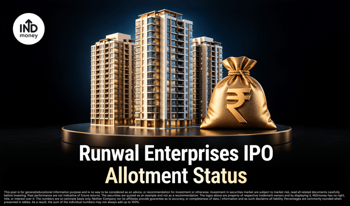 Runwal Enterprises IPO allotment status Runwal Enterprises IPO allotment status