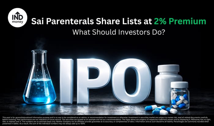 Sai Parenteral's Share Lists at 2% Premium: Hold or Sell?