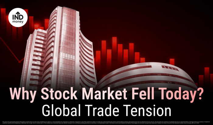 image with title"Why Stock Market Fell Today ? Global Trade Tension"