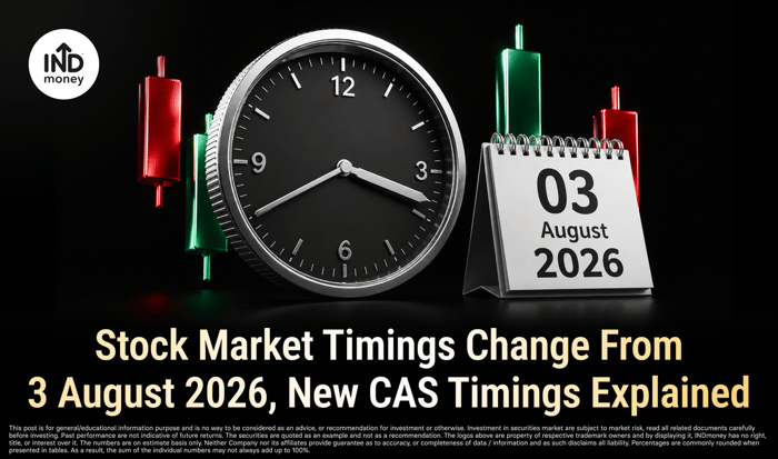 image with title "Stock Market Timings Change From 3 August 2026 New CAS Timings Explained"