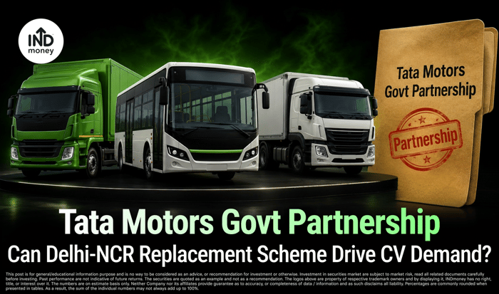 image with title "Tata Motors Govt Partnership Can Delhi-NCR Replacement Scheme Drive CV Demand?" image with title "Tata Motors Govt Partnership Can Delhi-NCR Replacement Scheme Drive CV Demand?"