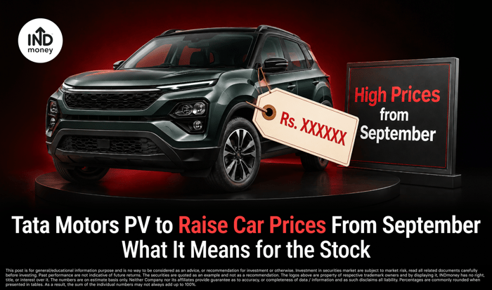 image with title "Tata Motors PV to Raise Car Prices From September What It Means for the Stock" image with title "Tata Motors PV to Raise Car Prices From September What It Means for the Stock"