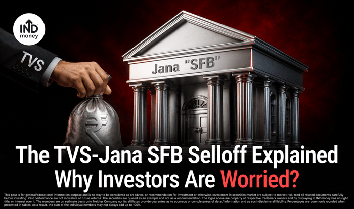 image with title "The TVS-Jana SFB Selloff Explained Why Investors Are Worried?" image with title "The TVS-Jana SFB Selloff Explained Why Investors Are Worried?"