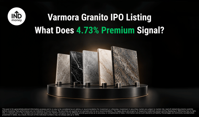 Varmora Granito IPO listed at 4.73% premium.