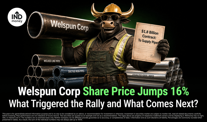 Image with title "Welspun Corp Stock Jumps 16 Percent After Record Order Win" Image with title "Welspun Corp Stock Jumps 16 Percent After Record Order Win"