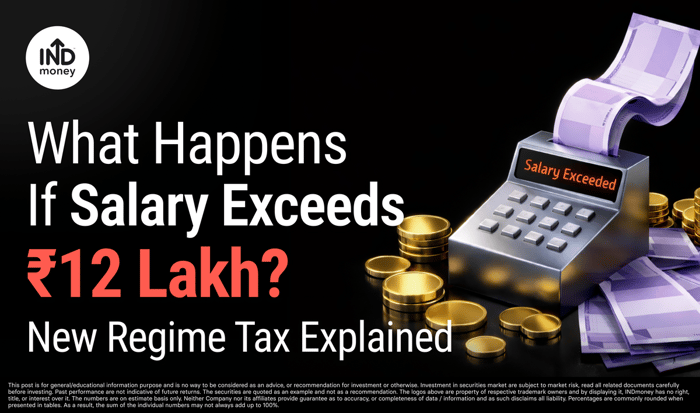 image with title "What Happens If Salary Exceeds ₹12 Lakh? New Regime Tax Explained"
