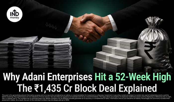 Adani Enterprises Shares Hit 52-Week High: Block Deal Explained Adani Enterprises Shares Hit 52-Week High: Block Deal Explained