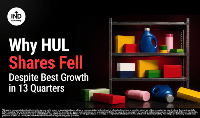 image with title "Why HUL Shares Fell Despite Best Growth in 13 Quarters"