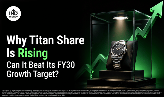 image with title "Why Titan Share Is Rising Can It Beat Its FY30 Growth Target?"