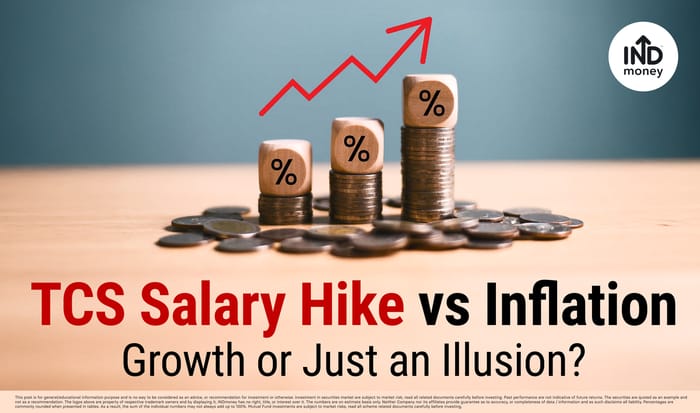 Image with Title: TCS Salary Hike vs Inflation: Growth or Just an Illusion? Image with Title: TCS Salary Hike vs Inflation: Growth or Just an Illusion?