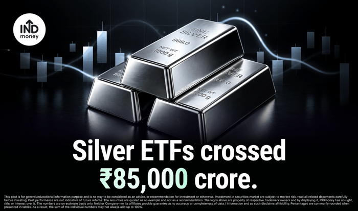 Silver ETFs crossed ₹85,000 crore. Silver ETFs crossed ₹85,000 crore.